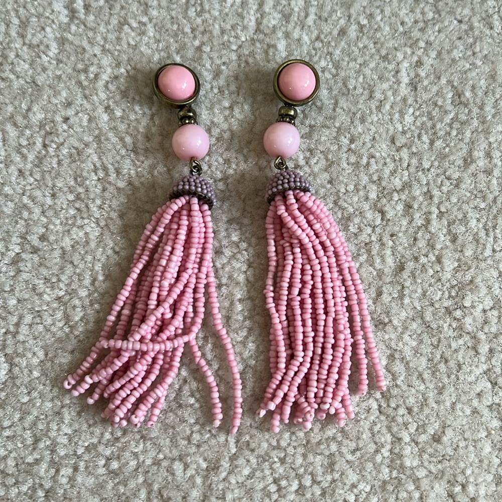 BaubleBar Artemis Beaded Tassel Drop Earrings